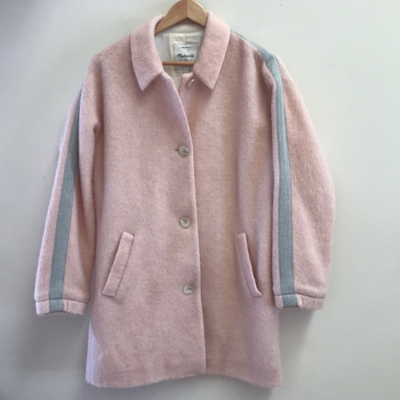 NWT Madewell textured cocoon coat pink - Picture 3 of 7